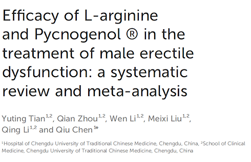 Supplement met Pycnogenol en L-arginine verbetert seksueel functioneren van mannen