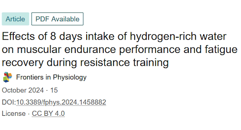 Drink Hydrogen Rich Water en pers meer reps uit je sets