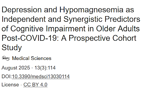 Afwezigheid van depressie en voldoende magnesium beschermen hersenen van 65-plussers tegen Covid-19