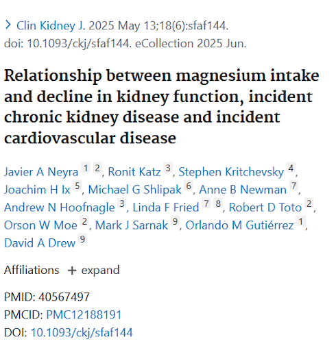 Magnesium houdt nieren gezond
