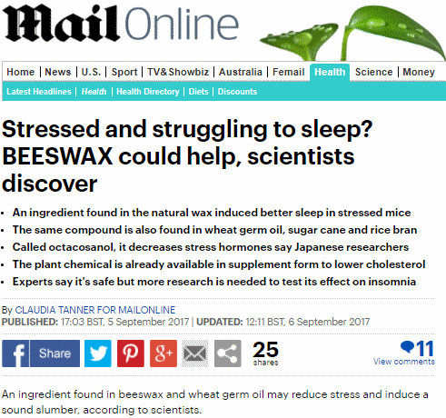 Octacosanol verbetert slaap bij stress