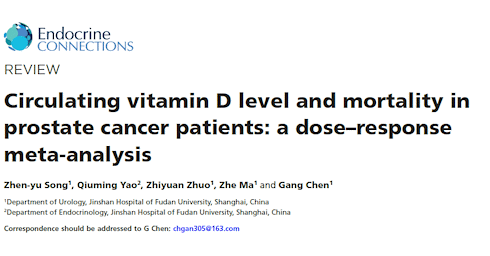 Prognose prostaatkanker gunstiger bij hoge spiegel van vitamine D