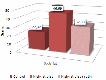 Halve gram rutine (analoog van quercetine) per dag beschermt tegen overgewicht