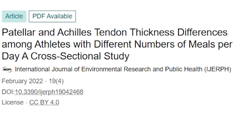 Minder maaltijden per dag, sterkere pezen