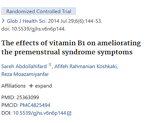In deze dosering haalt vitamine B1 de angel uit PMS