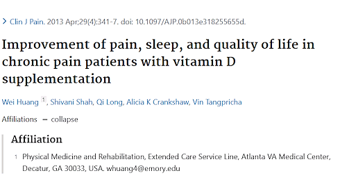 Vitamine D als pijnstiller