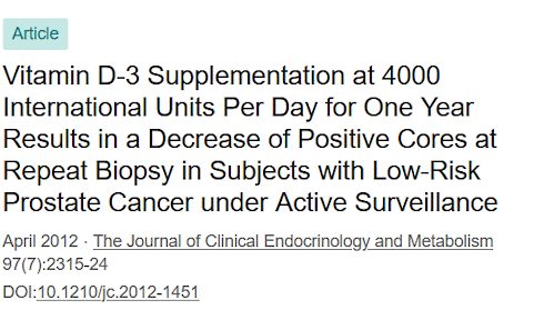 Deze dosis vitamine D3 remt misschien beginnenden prostaatkanker
