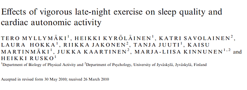 's Avonds trainen gaat niet ten koste van slaap